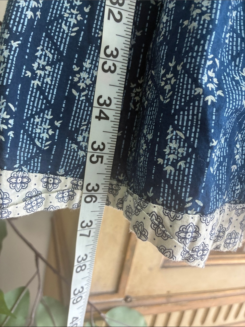 Zara Boho Peasant Spaghetti Strap Smocked Dress Navy/white Size 13 jr ot Petite - Picture 7 of 8